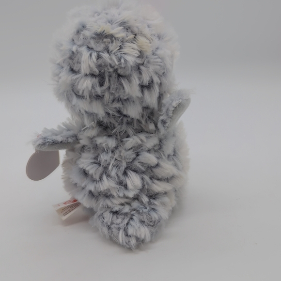 Ty Beanie Baby Boo's Owlette Plush Owl - White and Black with Gold Accents - Picture 3 of 6